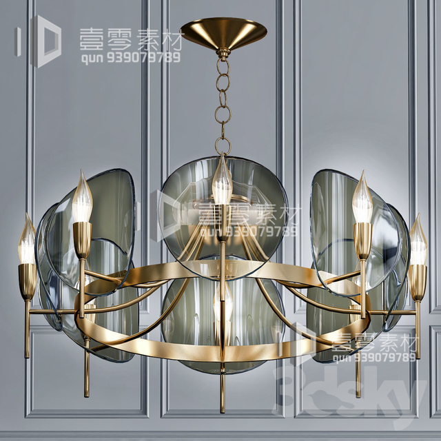 3DSKY MODELS – CEILING LIGHT – No.063 - thumbnail 1