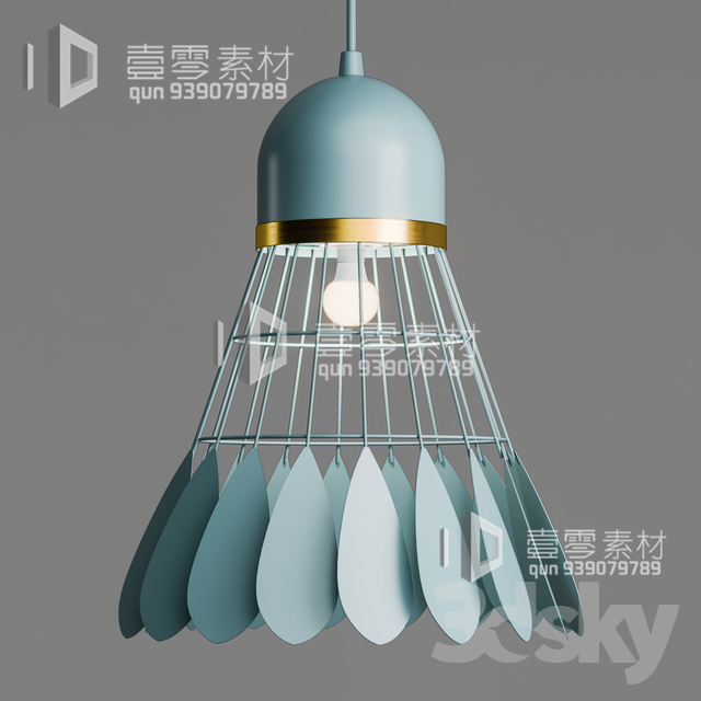 3DSKY MODELS – CEILING LIGHT – No.064 - thumbnail 1