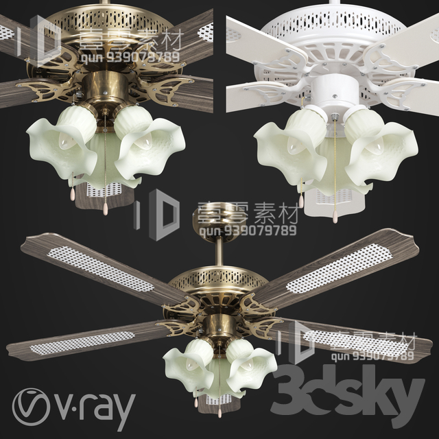 3DSKY MODELS – CEILING LIGHT – No.073 - thumbnail 1