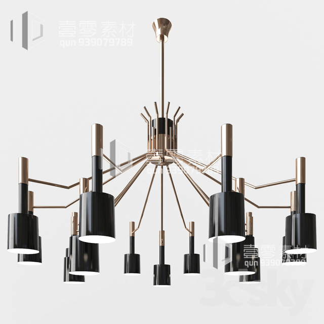 3DSKY MODELS – CEILING LIGHT – No.075 - thumbnail 1