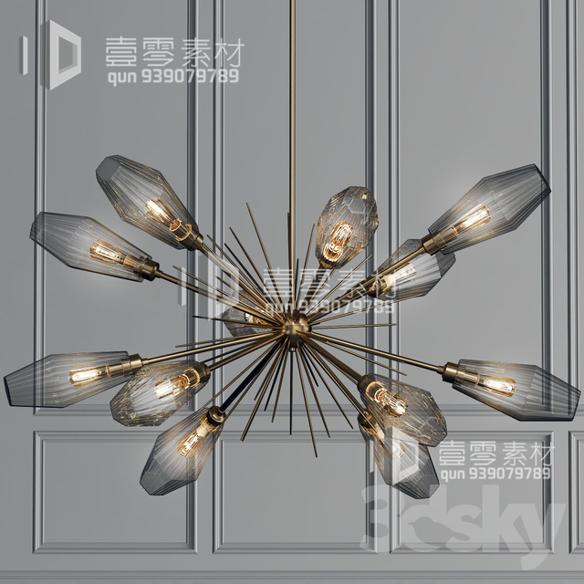 3DSKY MODELS – CEILING LIGHT – No.076 - thumbnail 1