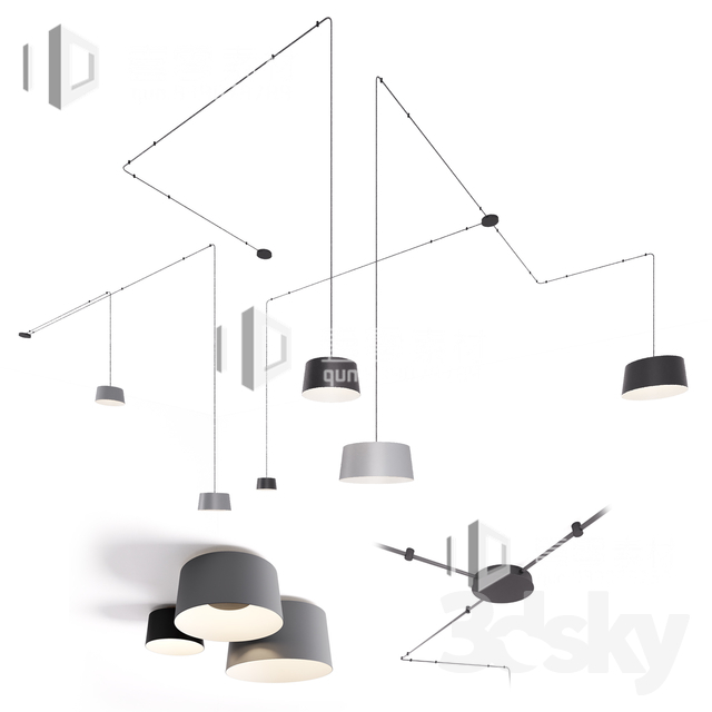 3DSKY MODELS – CEILING LIGHT – No.086 - thumbnail 1