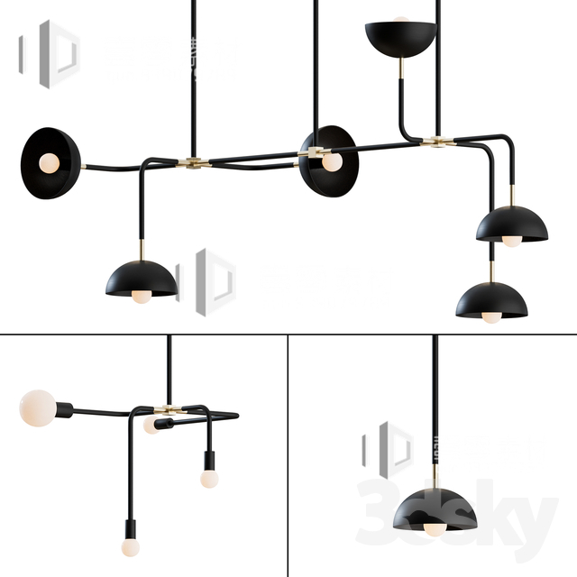 3DSKY MODELS – CEILING LIGHT – No.089 - thumbnail 1