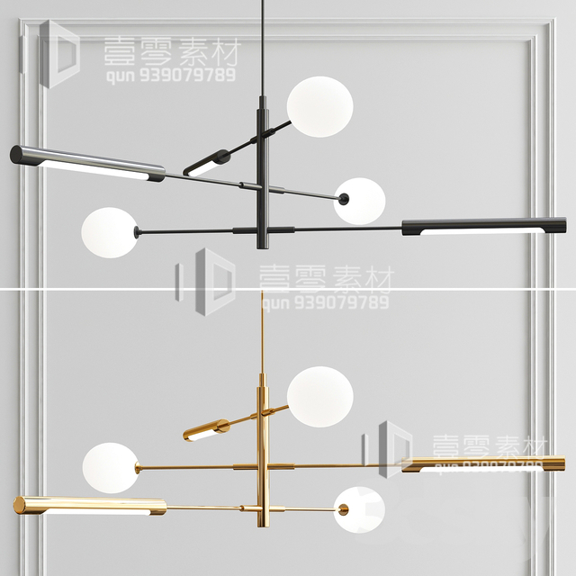 3DSKY MODELS – CEILING LIGHT – No.098 - thumbnail 1