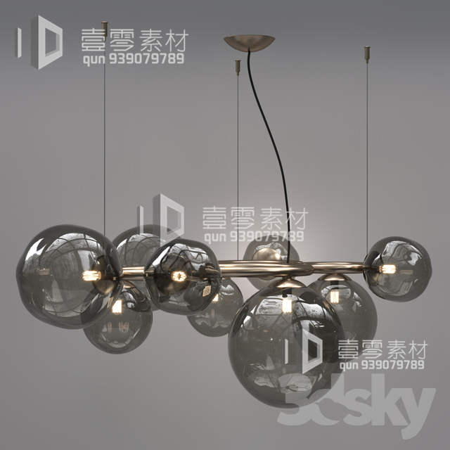 3DSKY MODELS – CEILING LIGHT – No.104 - thumbnail 1