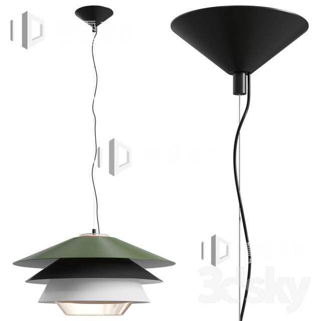 3DSKY MODELS – CEILING LIGHT – No.107 - thumbnail 1