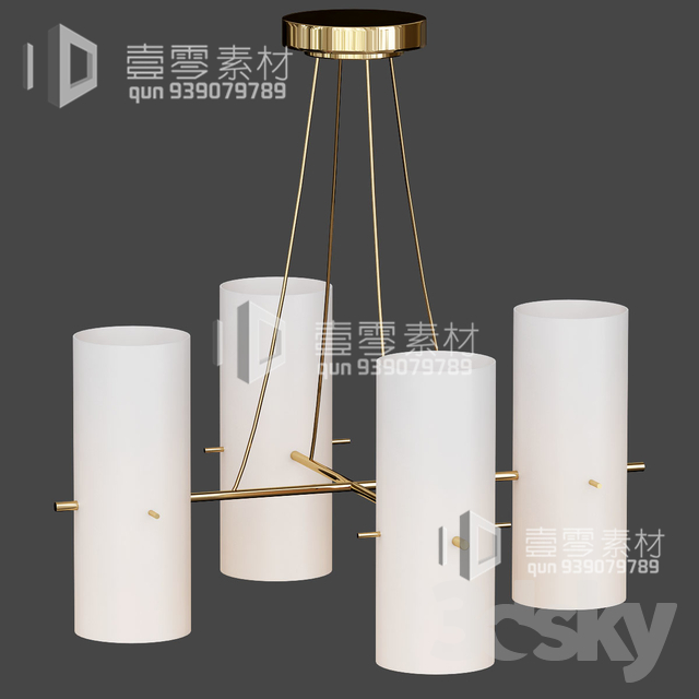 3DSKY MODELS – CEILING LIGHT – No.114 - thumbnail 1