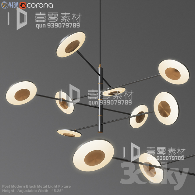 3DSKY MODELS – CEILING LIGHT – No.117 - thumbnail 1