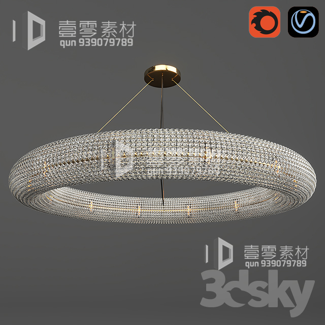 3DSKY MODELS – CEILING LIGHT – No.119 - thumbnail 1