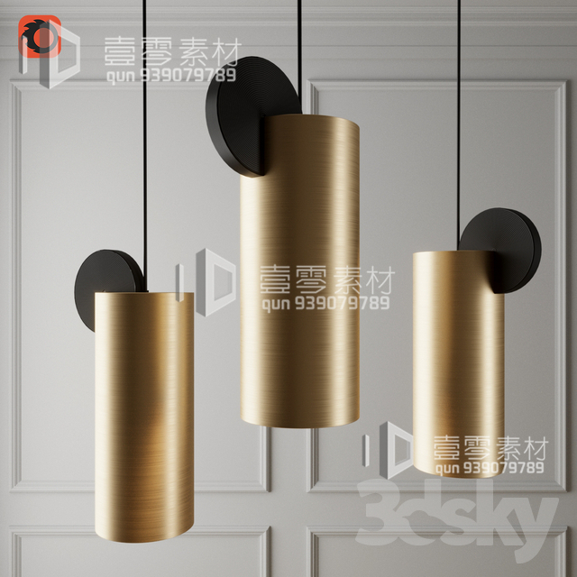 3DSKY MODELS – CEILING LIGHT – No.125 - thumbnail 1