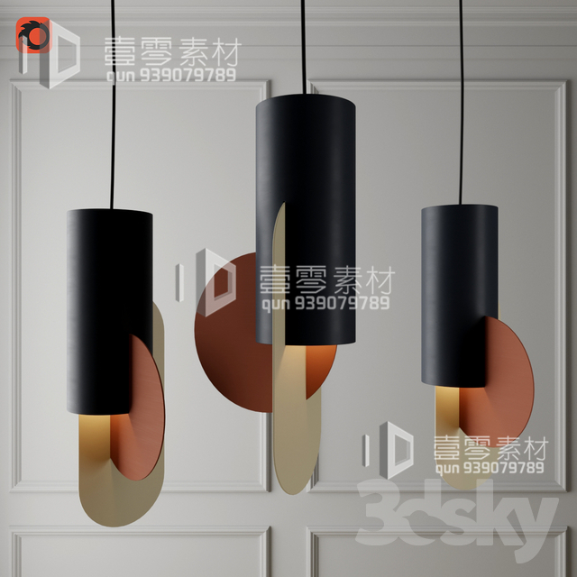 3DSKY MODELS – CEILING LIGHT – No.127 - thumbnail 1