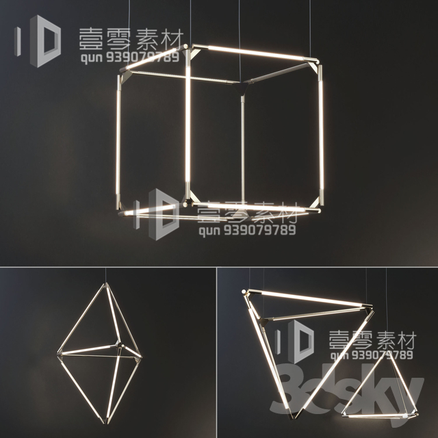 3DSKY MODELS – CEILING LIGHT – No.128 - thumbnail 1