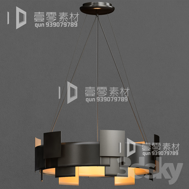 3DSKY MODELS – CEILING LIGHT – No.135 - thumbnail 1