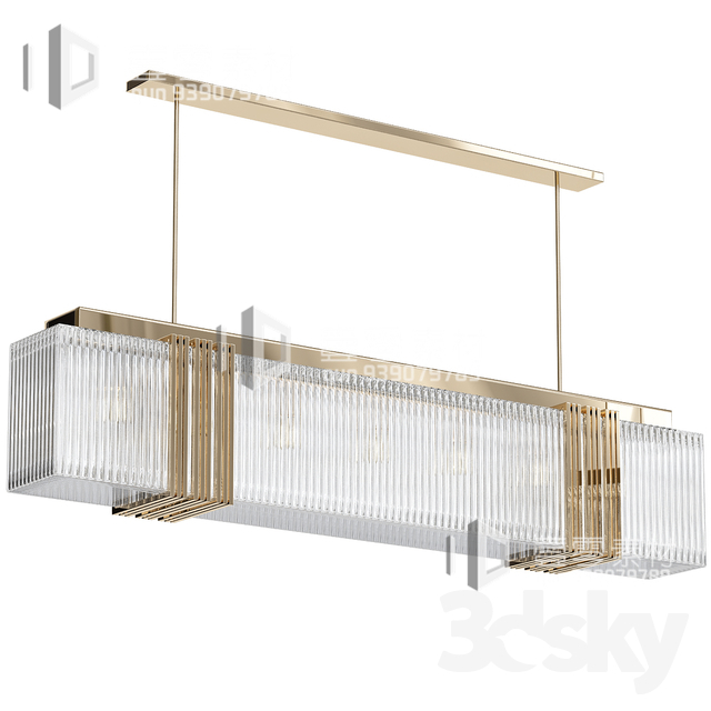 3DSKY MODELS – CEILING LIGHT – No.137 - thumbnail 1