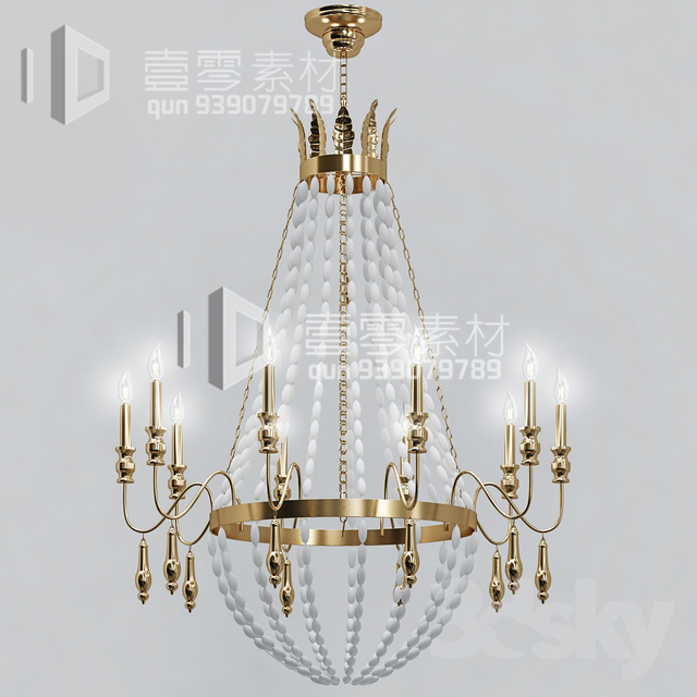 3DSKY MODELS – CEILING LIGHT – No.138 - thumbnail 1