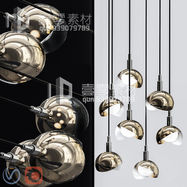 3DSKY MODELS – CEILING LIGHT – No.141 - thumbnail 1