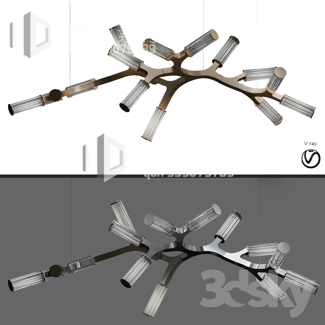 3DSKY MODELS – CEILING LIGHT – No.153 - thumbnail 1