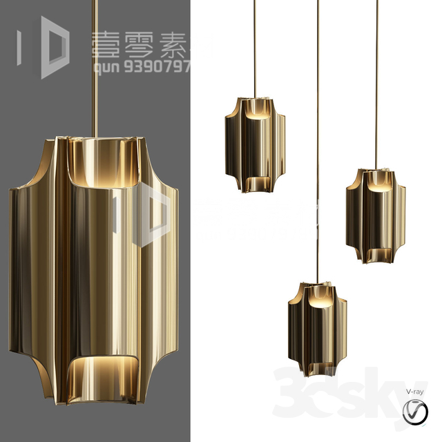 3DSKY MODELS – CEILING LIGHT – No.156 - thumbnail 1