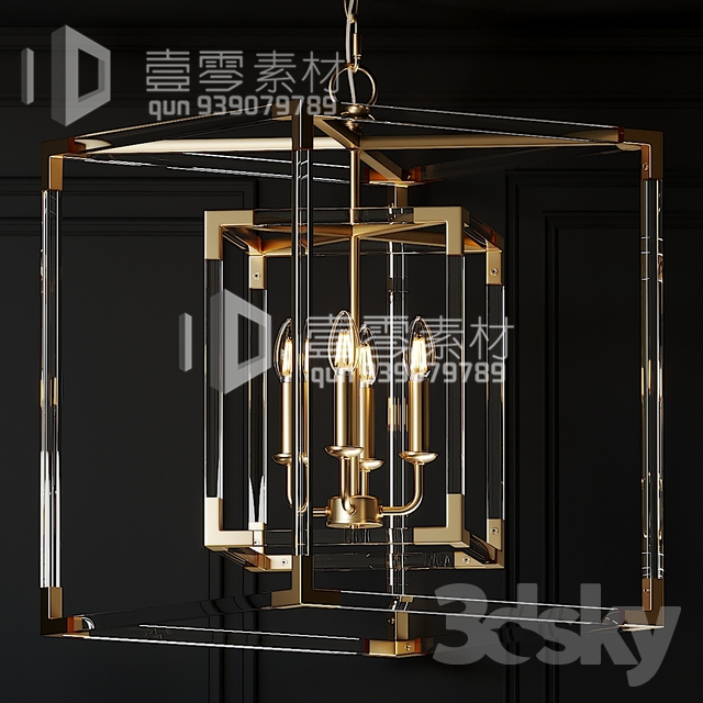 3DSKY MODELS – CEILING LIGHT – No.165 - thumbnail 1