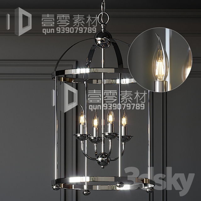 3DSKY MODELS – CEILING LIGHT – No.167 - thumbnail 1