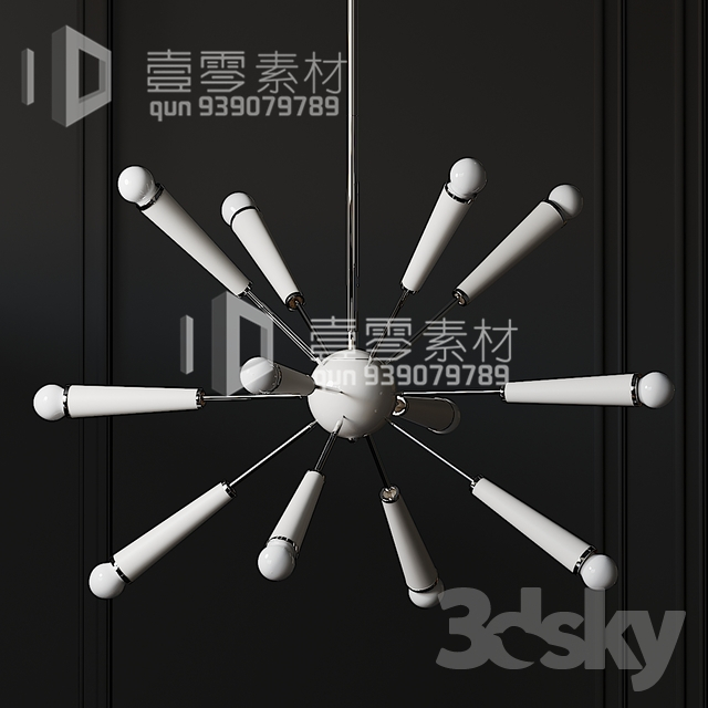 3DSKY MODELS – CEILING LIGHT – No.172 - thumbnail 1