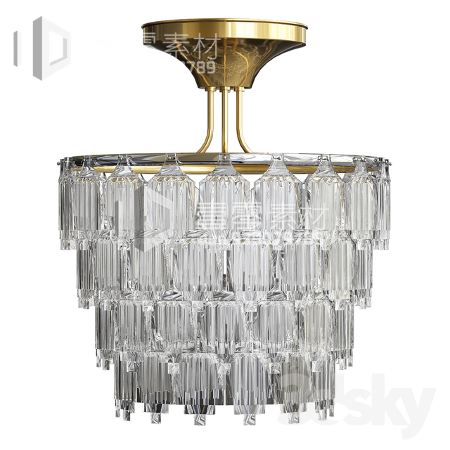 3DSKY MODELS – CEILING LIGHT – No.175 - thumbnail 1