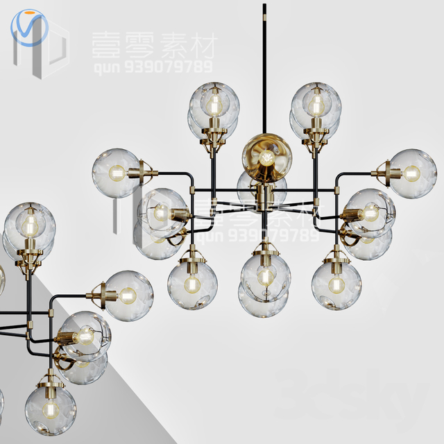 3DSKY MODELS – CEILING LIGHT – No.176 - thumbnail 1