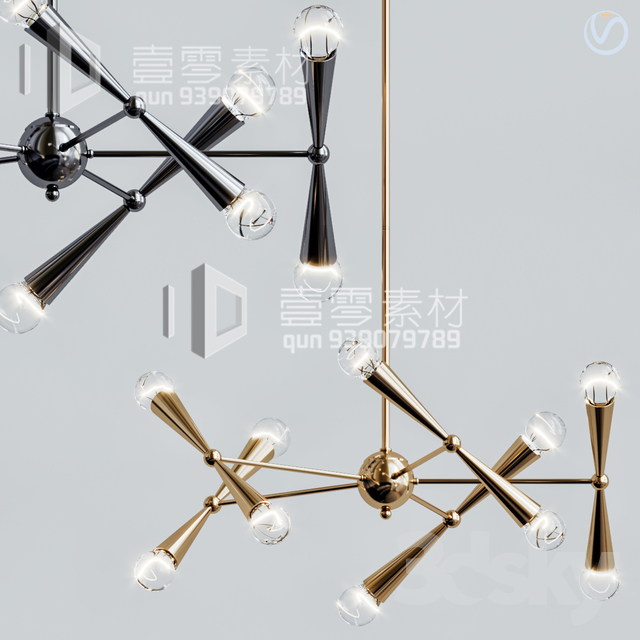 3DSKY MODELS – CEILING LIGHT – No.179 - thumbnail 1