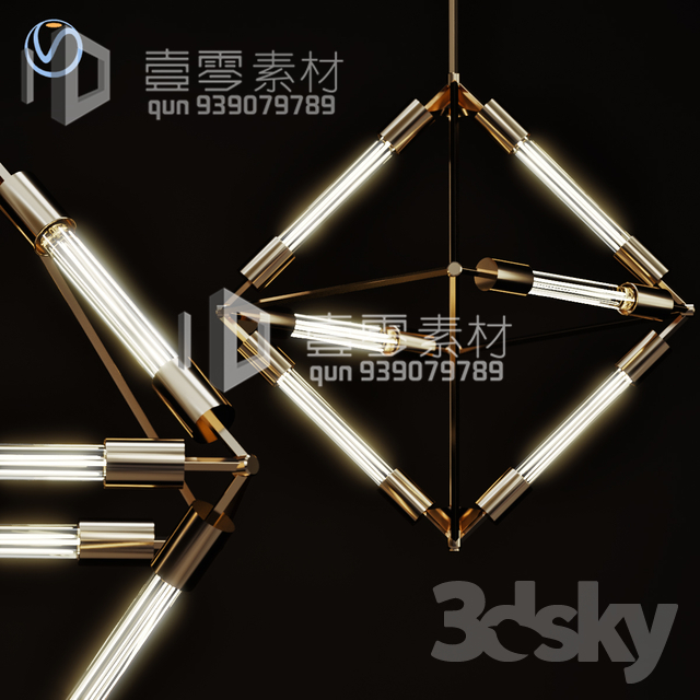 3DSKY MODELS – CEILING LIGHT – No.180 - thumbnail 1