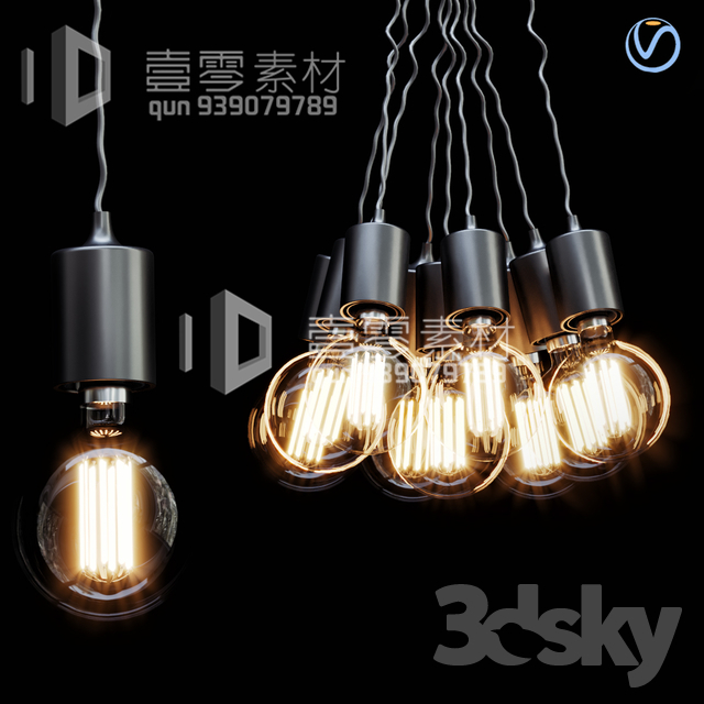 3DSKY MODELS – CEILING LIGHT – No.181 - thumbnail 1