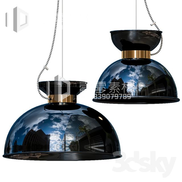 3DSKY MODELS – CEILING LIGHT – No.182 - thumbnail 1