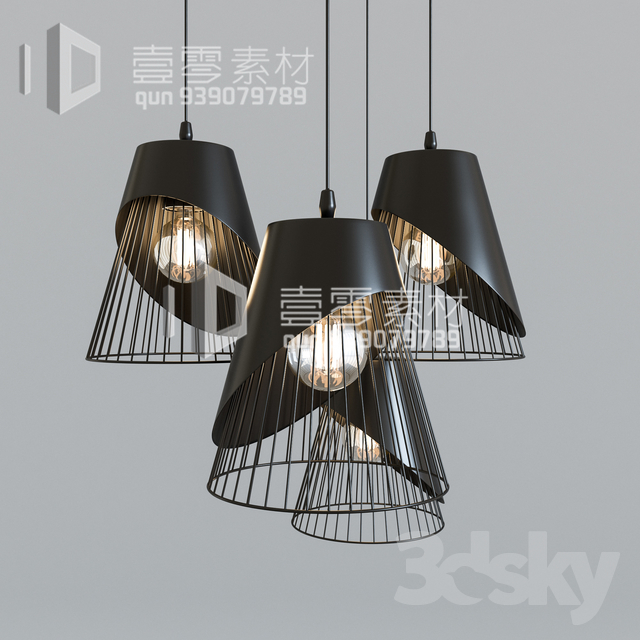 3DSKY MODELS – CEILING LIGHT – No.188 - thumbnail 1