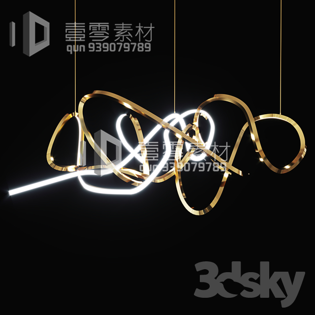 3DSKY MODELS – CEILING LIGHT – No.189 - thumbnail 1