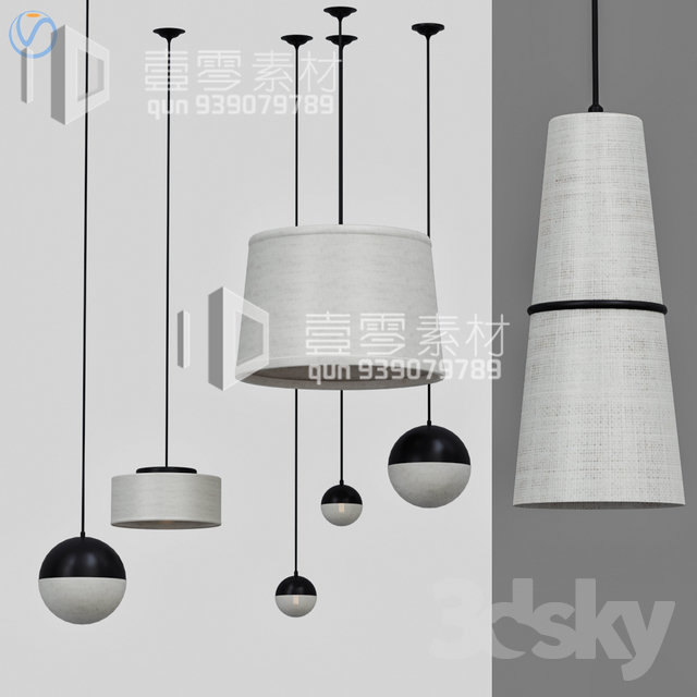 3DSKY MODELS – CEILING LIGHT – No.199 - thumbnail 1