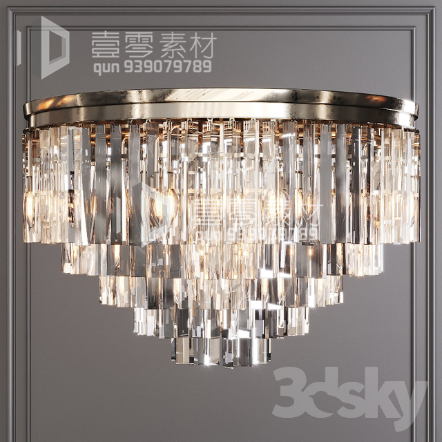 3DSKY MODELS – CEILING LIGHT – No.206 - thumbnail 1