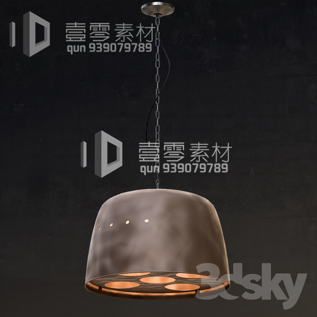 3DSKY MODELS – CEILING LIGHT – No.211 - thumbnail 1