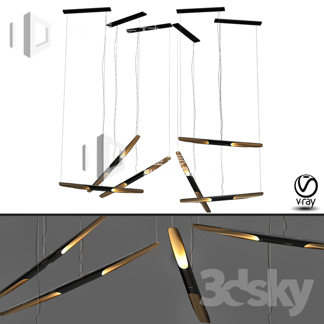 3DSKY MODELS – CEILING LIGHT – No.213 - thumbnail 1