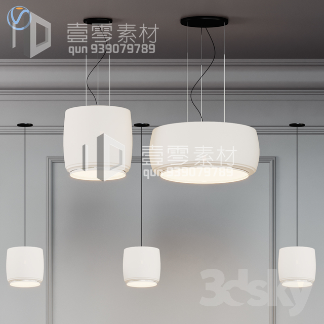 3DSKY MODELS – CEILING LIGHT – No.215 - thumbnail 1