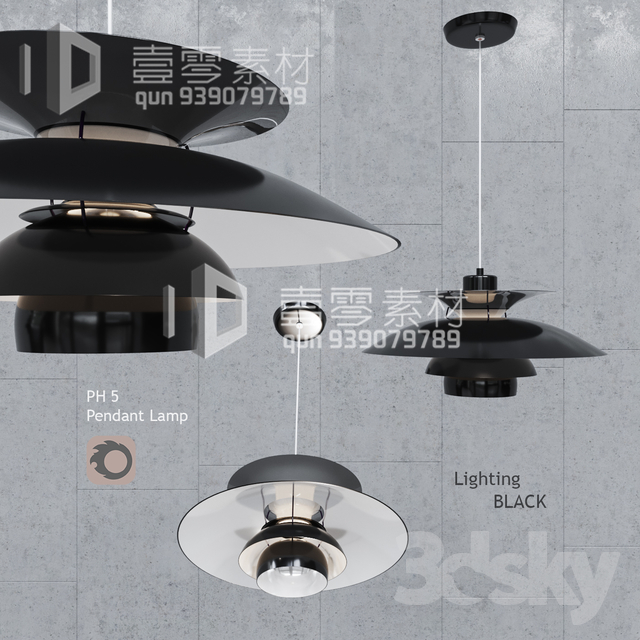 3DSKY MODELS – CEILING LIGHT – No.218 - thumbnail 1