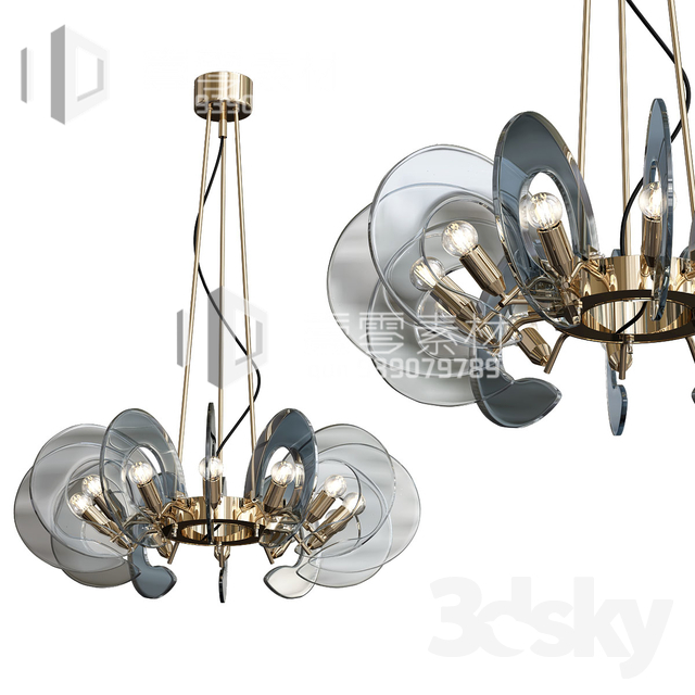 3DSKY MODELS – CEILING LIGHT – No.220 - thumbnail 1