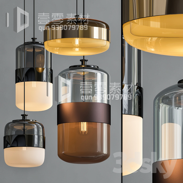 3DSKY MODELS – CEILING LIGHT – No.231 - thumbnail 1