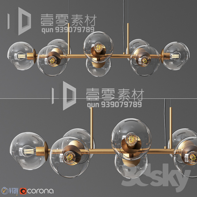 3DSKY MODELS – CEILING LIGHT – No.236 - thumbnail 1