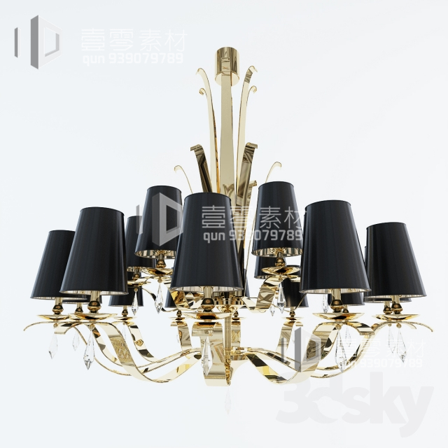 3DSKY MODELS – CEILING LIGHT – No.244 - thumbnail 1