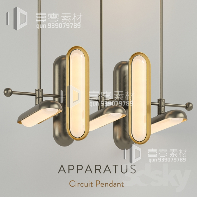 3DSKY MODELS – CEILING LIGHT – No.245 - thumbnail 1