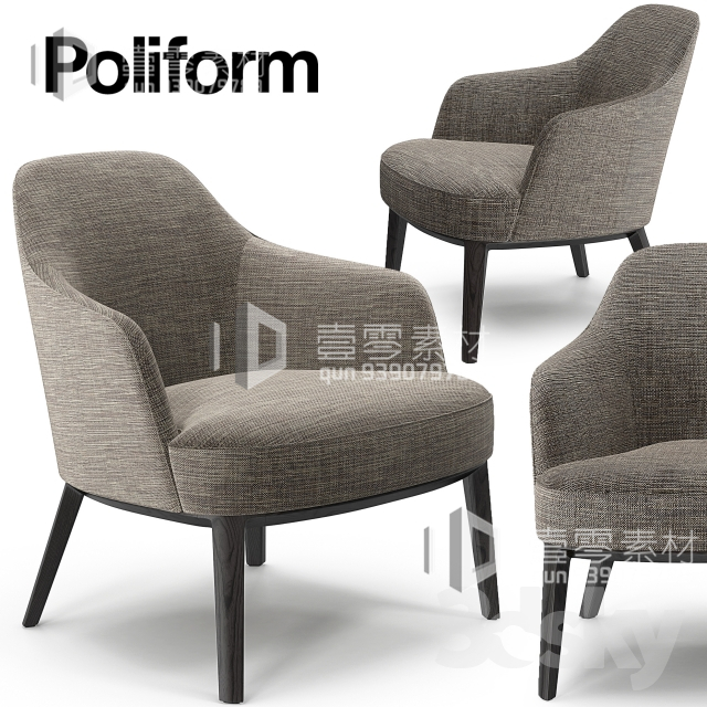 3DSKY MODELS – CHAIR & ARMCHAIR – VOL.05 – No.002 - thumbnail 1