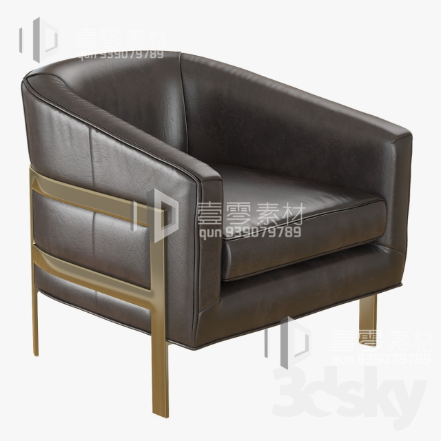 3DSKY MODELS – CHAIR & ARMCHAIR – VOL.05 – No.003 - thumbnail 1