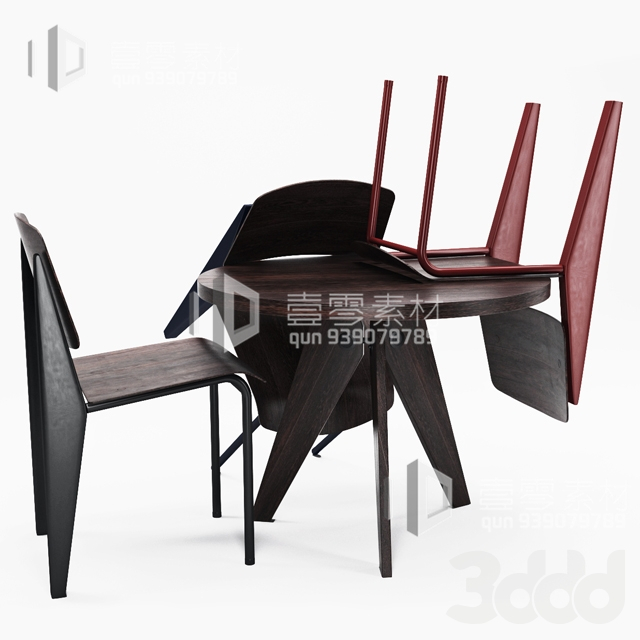 3DSKY MODELS – CHAIR & ARMCHAIR – VOL.05 – No.027 - thumbnail 1