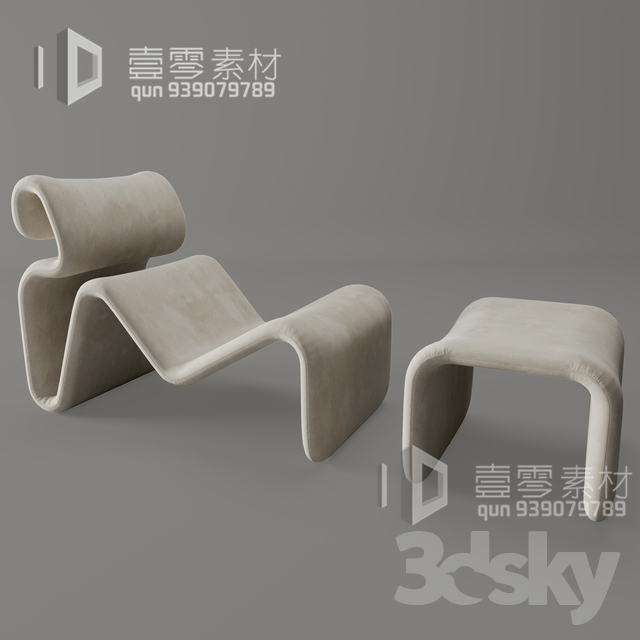 3DSKY MODELS – CHAIR & ARMCHAIR – VOL.06 – No.017 - thumbnail 1