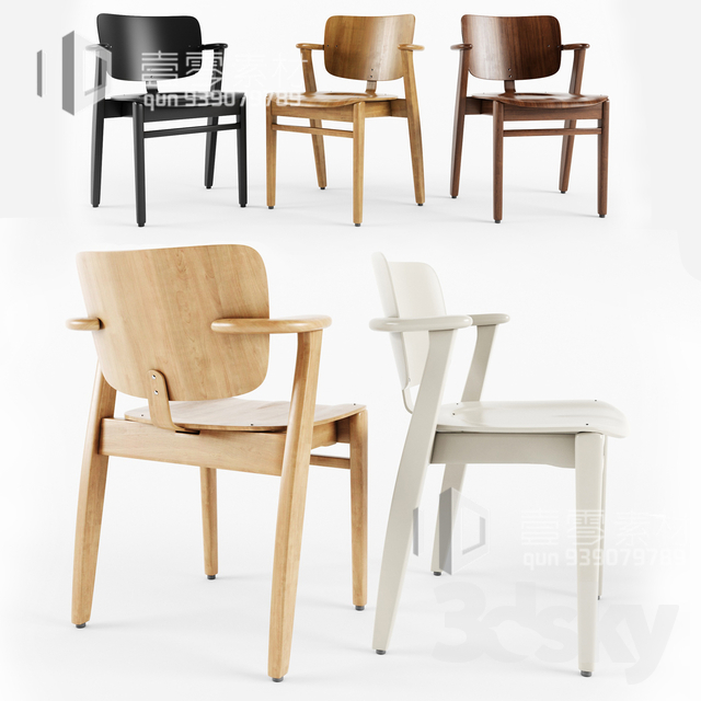 3DSKY MODELS – CHAIR & ARMCHAIR – VOL.06 – No.020 - thumbnail 1