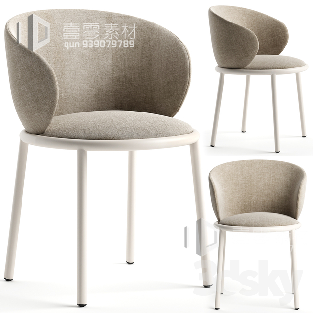 3DSKY MODELS – CHAIR & ARMCHAIR – VOL.06 – No.021 - thumbnail 1